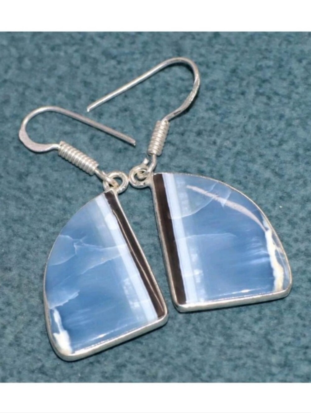 Owhyee Blue Opal Gemstone 925 Sterling Silver Handmade Drop Dangle Earrings